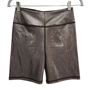 Victoria's Secret silver metallic bike shorts size small